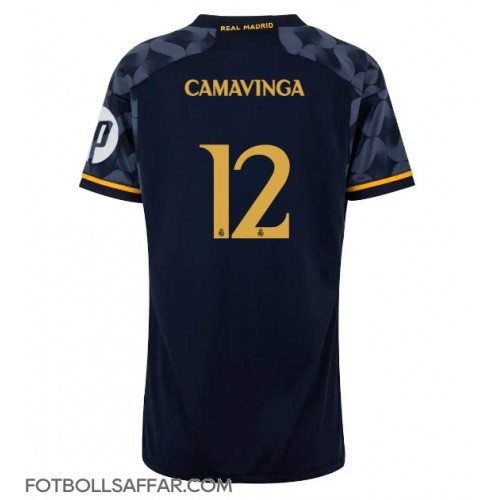 Real Madrid Eduardo Camavinga #12 Bortatröja Dam 2023-24 Kortärmad